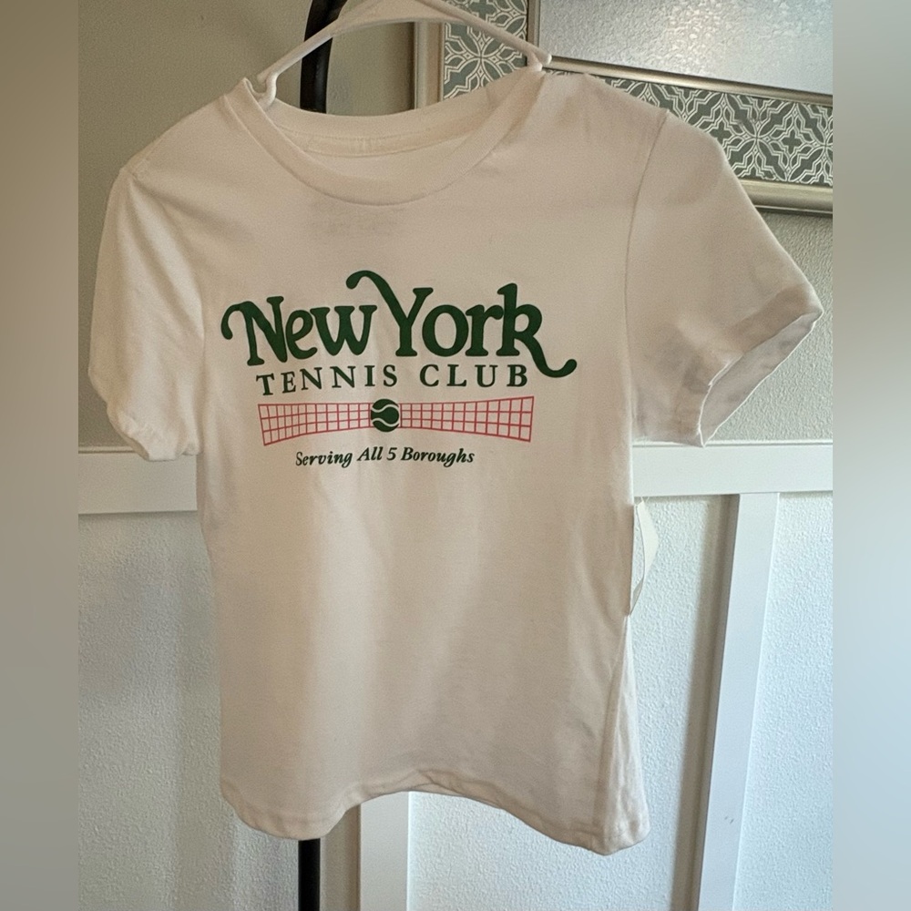 Ripple Junction White Tennis Graphic Tee